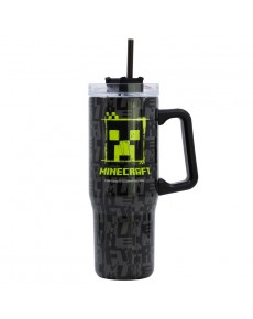 TAZA COOL TERMO XL ACERO INOXIDABLE 940 ML MINECRAFT SQUARED PATTERN YOUNG 