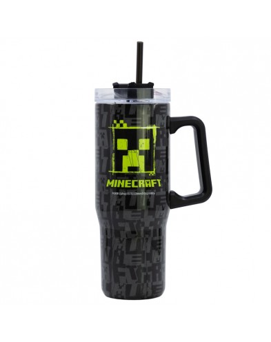 TAZA COOL TERMO XL ACERO INOXIDABLE 940 ML MINECRAFT SQUARED PATTERN YOUNG 