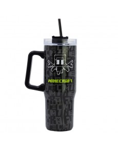 TAZA COOL TERMO XL ACERO INOXIDABLE 940 ML MINECRAFT SQUARED PATTERN YOUNG 