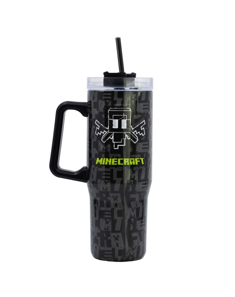 TAZA COOL TERMO XL ACERO INOXIDABLE 940 ML MINECRAFT SQUARED PATTERN YOUNG 