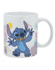 TAZA CERAMICA 325 ML STITCH HAWAIAN FLOWER