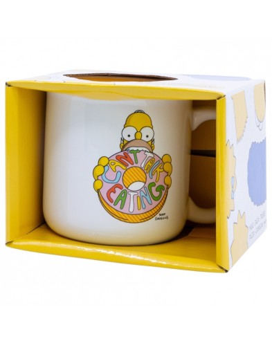 TAZA CERAMICA DESAYUNO 400 ML EN CAJA REGALO SIMPSONS HOMER FACE