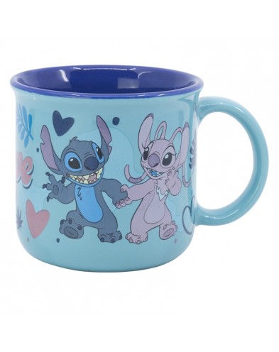 TAZA DE CERAMICA FULL DECO 355 ML EN CAJA REGALO STITCH
