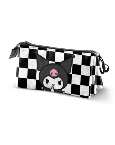 ESTUCHE PORTATODO KUROMI HELLO KITTY TRIPLE