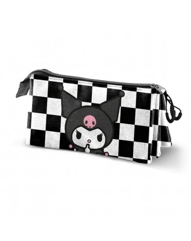 ESTUCHE PORTATODO KUROMI HELLO KITTY TRIPLE