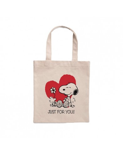 TOTE BAG SHOPPING JUST FOR YOU SNOOPY PEANUTS