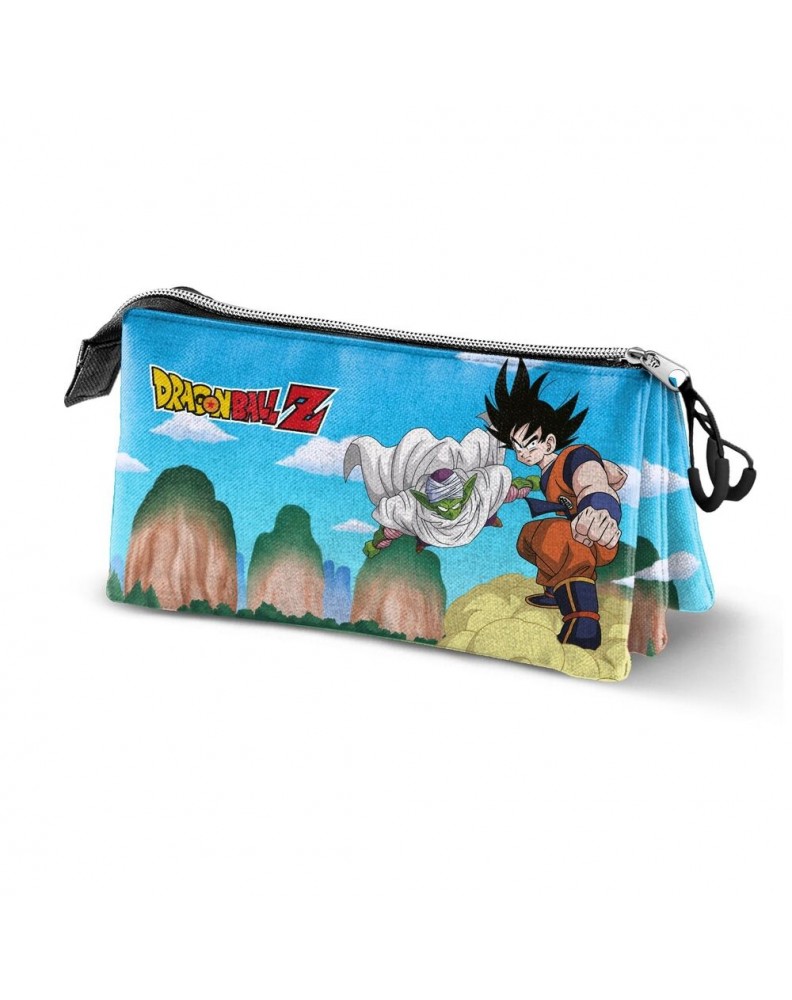 DRAGON BALL AZUL ESTUCHE PORTATODO TRIPLE DRAGON BALL GOKU PICCOLO