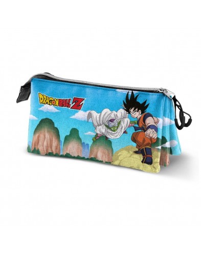 DRAGON BALL AZUL ESTUCHE PORTATODO TRIPLE DRAGON BALL GOKU PICCOLO