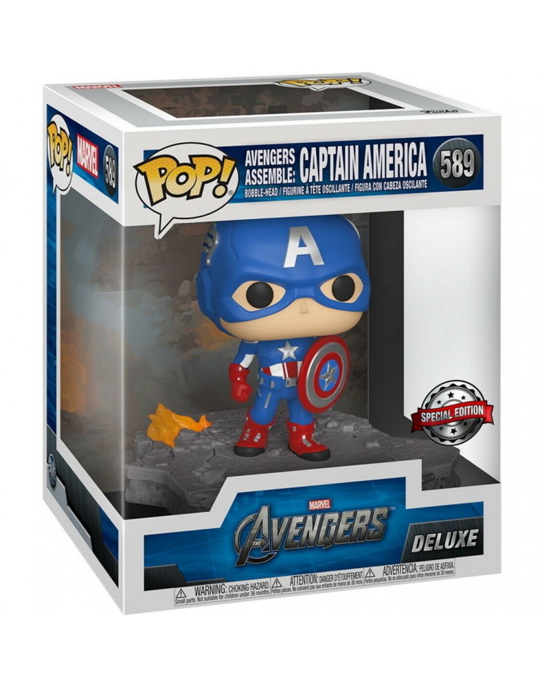 FUNKO POP DELUXE MARVEL LOS VENGADORES AVENGERS CAPITAN AMERICA ASSEMBLE 45076