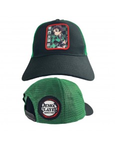 DEMON SLAYER-TRUCKER TANJIRO CAP - BLACK GREEN