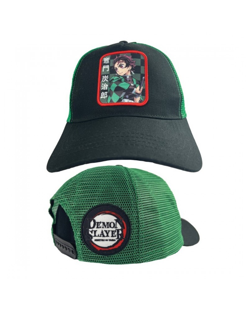 DEMON SLAYER-TRUCKER TANJIRO CAP - BLACK GREEN