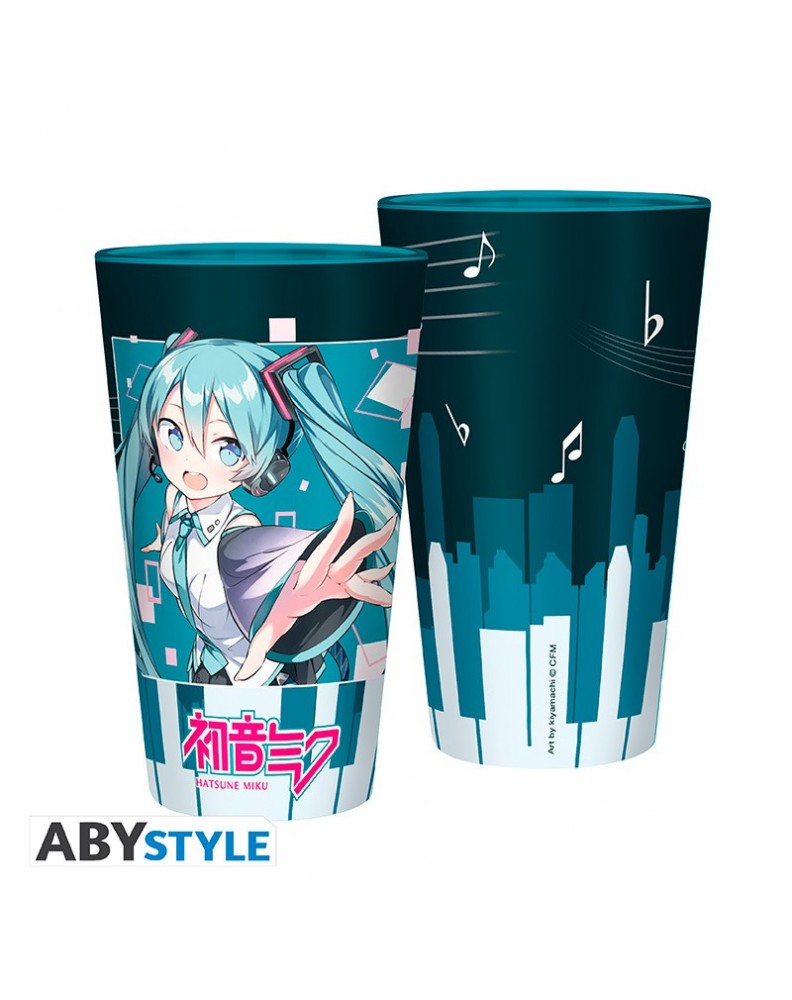 Vaso de cristal Hatsune Miku - Musical City - 400ml
