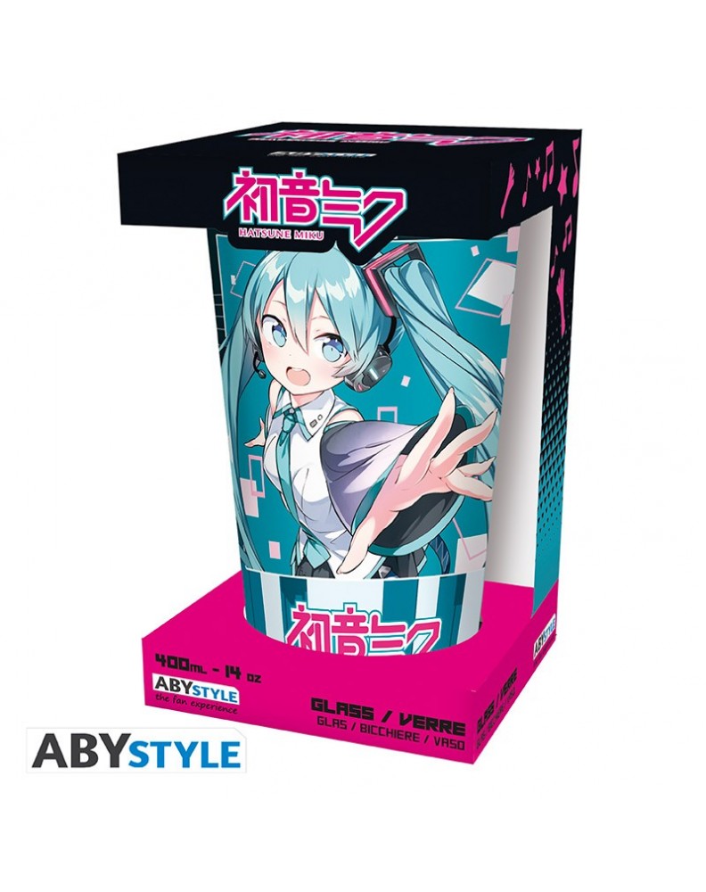 Vaso de cristal Hatsune Miku - Musical City - 400ml
