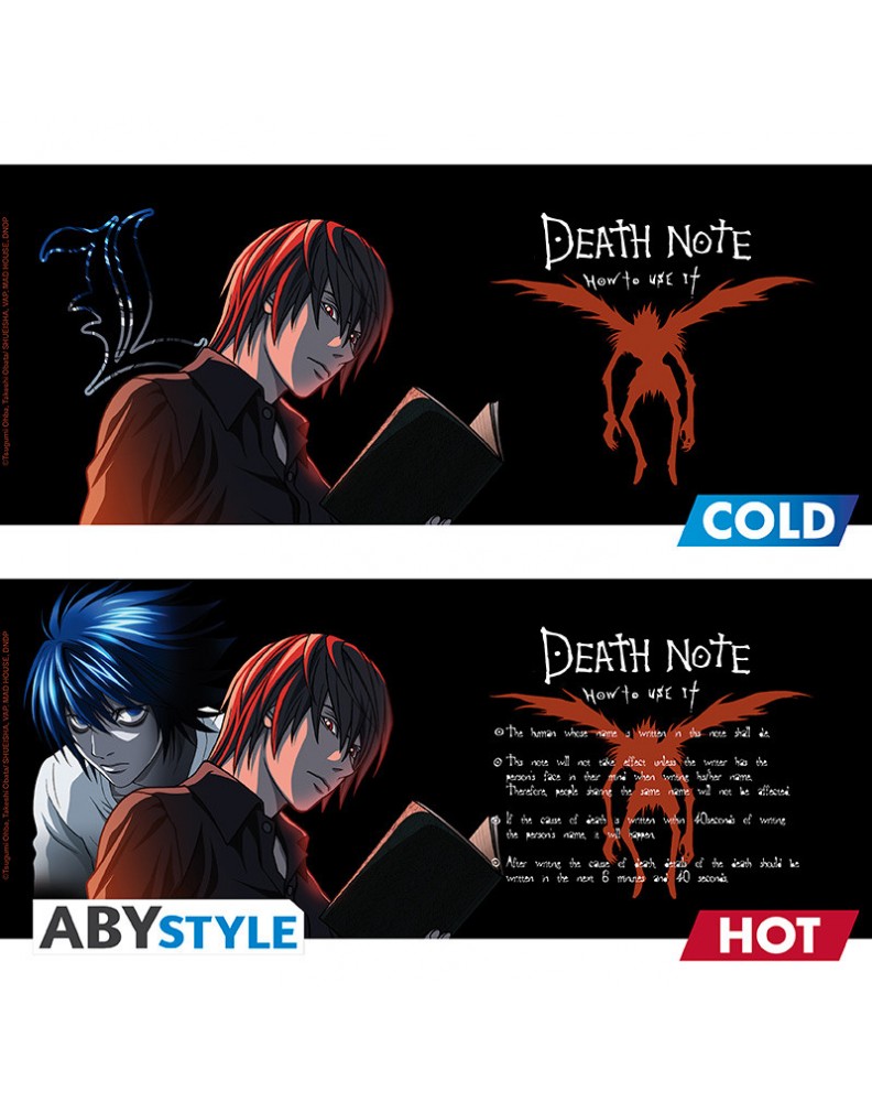 TAZA TÉRMICA GRANDE KIRA Y RYUK DEATH NOTE - 460ML