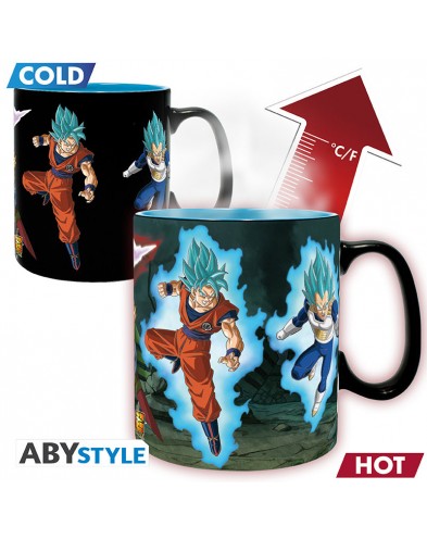 DRAGON BALL SUPER - MUG HEAT CHANGE 460ML-SAIYANSVSBLACK