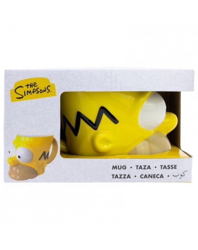 TAZA CERAMICA 3D XXX ML EN CAJA REGALO SIMPSONS HOMER