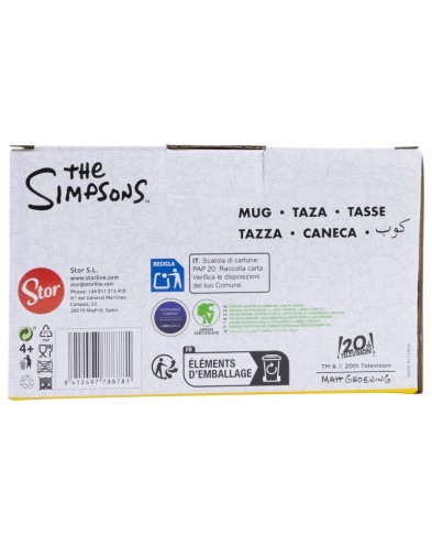 TAZA CERAMICA 3D XXX ML EN CAJA REGALO SIMPSONS HOMER