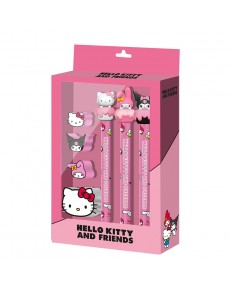 PACK 3 LAPICES ETERNAL + 3 GOMAS + SACAPUNTA-HELLO KITTY