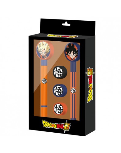 PACK ETERNAL PENCIL + ERASABLE GEL PEN + 3 DRAGON BALL ULTRA INSTINCT ERASERS