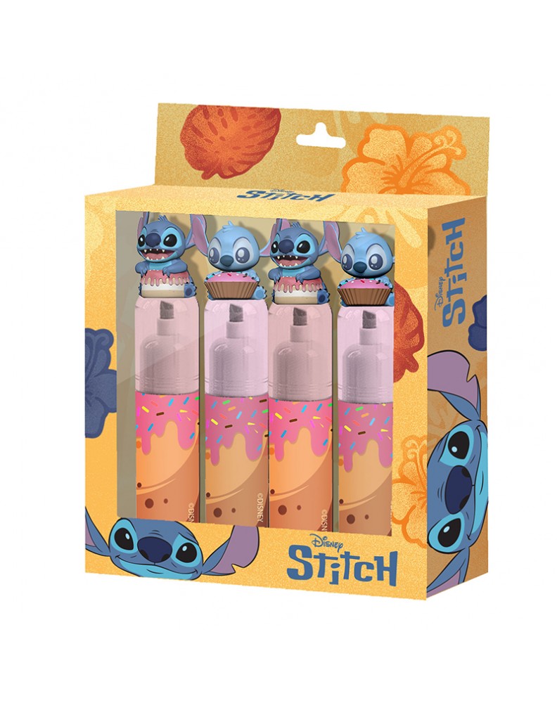 PACK 4 FLUORESCENT MARKERS-LILO & STITCH