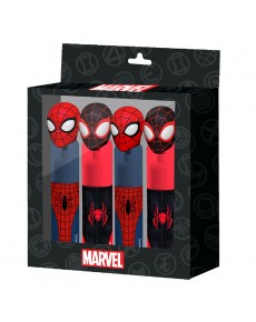 PACK 4 MARCADORES FLUORESCENTES-SPIDERMAN-MARVEL