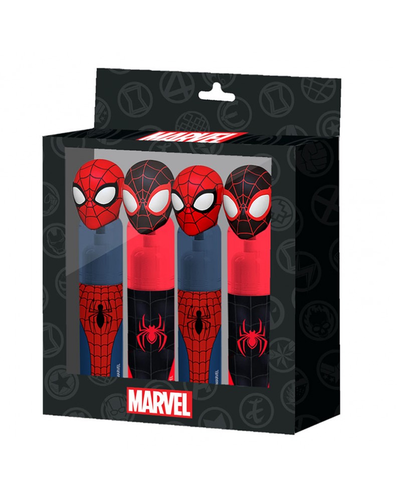 PACK 4 MARCADORES FLUORESCENTES-SPIDERMAN-MARVEL