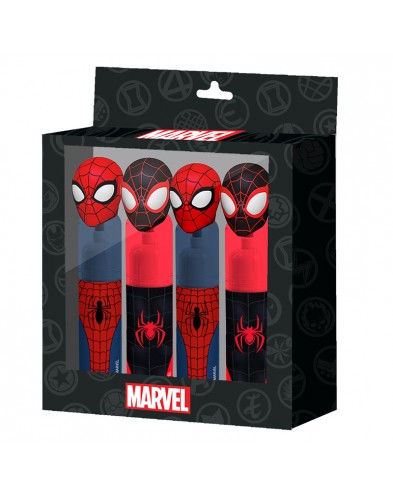 PACK 4 FLUORESCENT MARKERS-SPIDERMAN-MARVEL