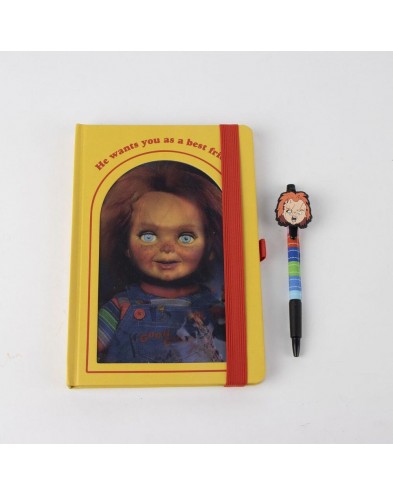 SET DE PAPELERÍA CHUCKY CUADERNO Y BOLÍGRAFO