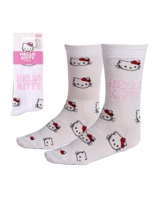CALCETINES HELLO KITTY BLANCOS TALLA ÚNICA 36-43
