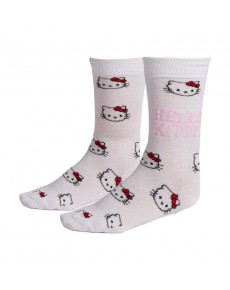CALCETINES HELLO KITTY BLANCOS TALLA ÚNICA 36-43