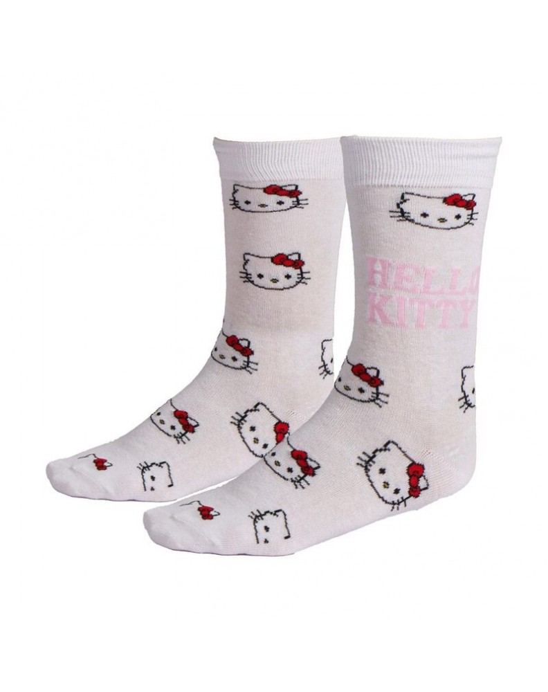 CALCETINES HELLO KITTY BLANCOS TALLA ÚNICA 36-43