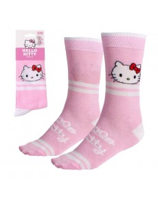 CALCETINES HELLO KITTY ROSA TALLA ÚNICA 36/43 DE ALGODÓN