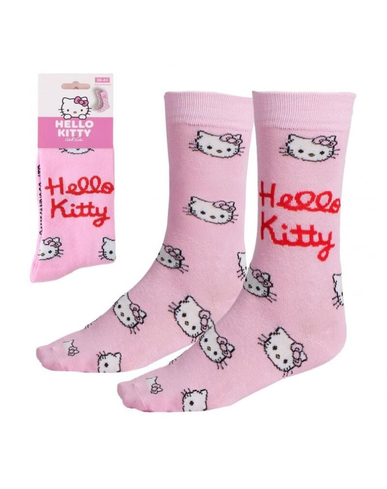 CALCETINES HELLO KITTY ROSA TALLA ÚNICA 36/43