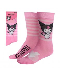 CALCETINES HELLO KITTY KUROMI ROSA TALLA ÚNICA
