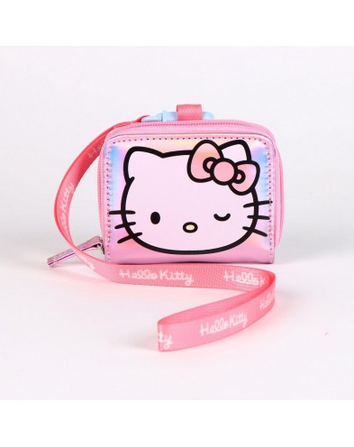 MONEDERO IRIDISCENTE HELLO KITTY KUROMI