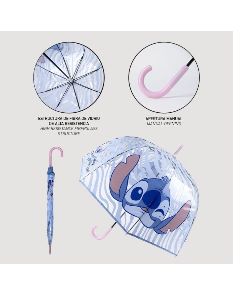 PARAGUAS MANUAL STITCH DE 60 CM PARA ADULTOS