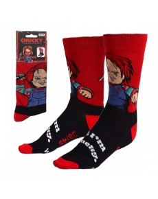 CALCETINES CHUCKY ROJO OSCURO TALLA ÚNICA 38/45