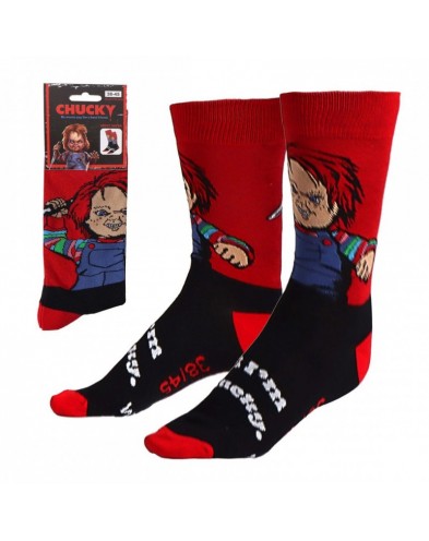 CALCETINES CHUCKY ROJO OSCURO TALLA ÚNICA 38/45