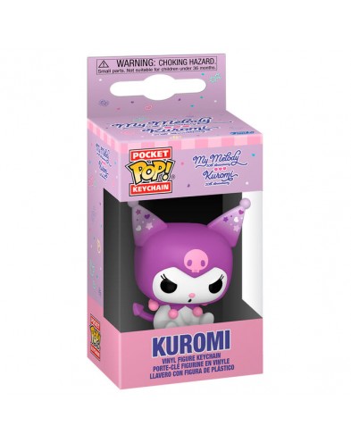 KEYCHAIN FUNKO-KUROMI GRUMPY-HELLO KITTY 20TH ANNIVERSARY