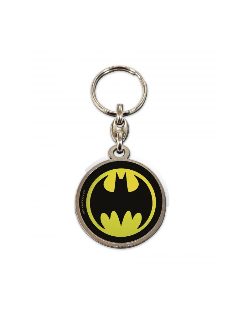 SD TOYS BATMAN LOGO DC UNIVERSE ROUND METAL KEYCHAIN