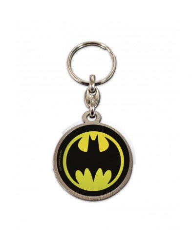 SD TOYS BATMAN LOGO DC UNIVERSE ROUND METAL KEYCHAIN