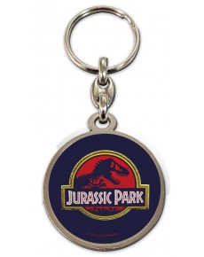 JURASSIC PARK MOVIE LOGO ROUND KEYCHAIN