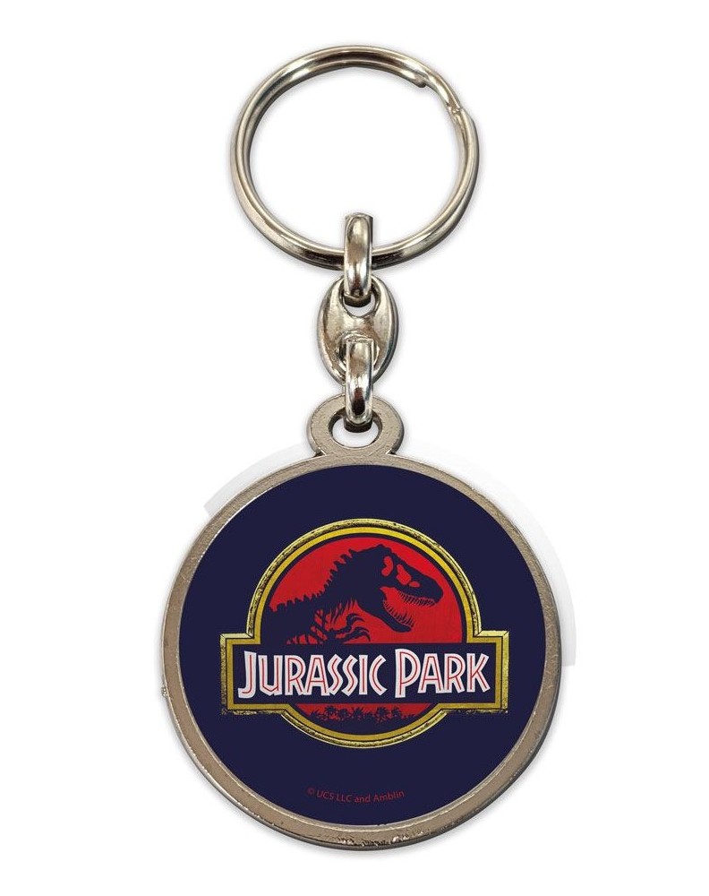 JURASSIC PARK MOVIE LOGO ROUND KEYCHAIN