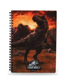 3D EFFECT NOTEBOOK INTO THE WILD JURASSIC WORLD