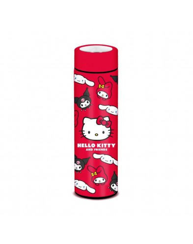 STAINLESS STEEL BOTTLE-BLOCK FACES HELLO KITTY AND FRIENDS-500ML