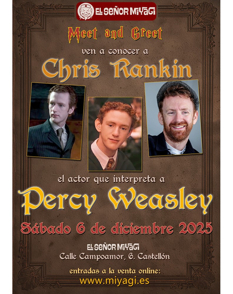 copy of Entrada Percy Weasley - Chris Rankin - hora: 10:15 (1 autógrafo + 1 selfie)