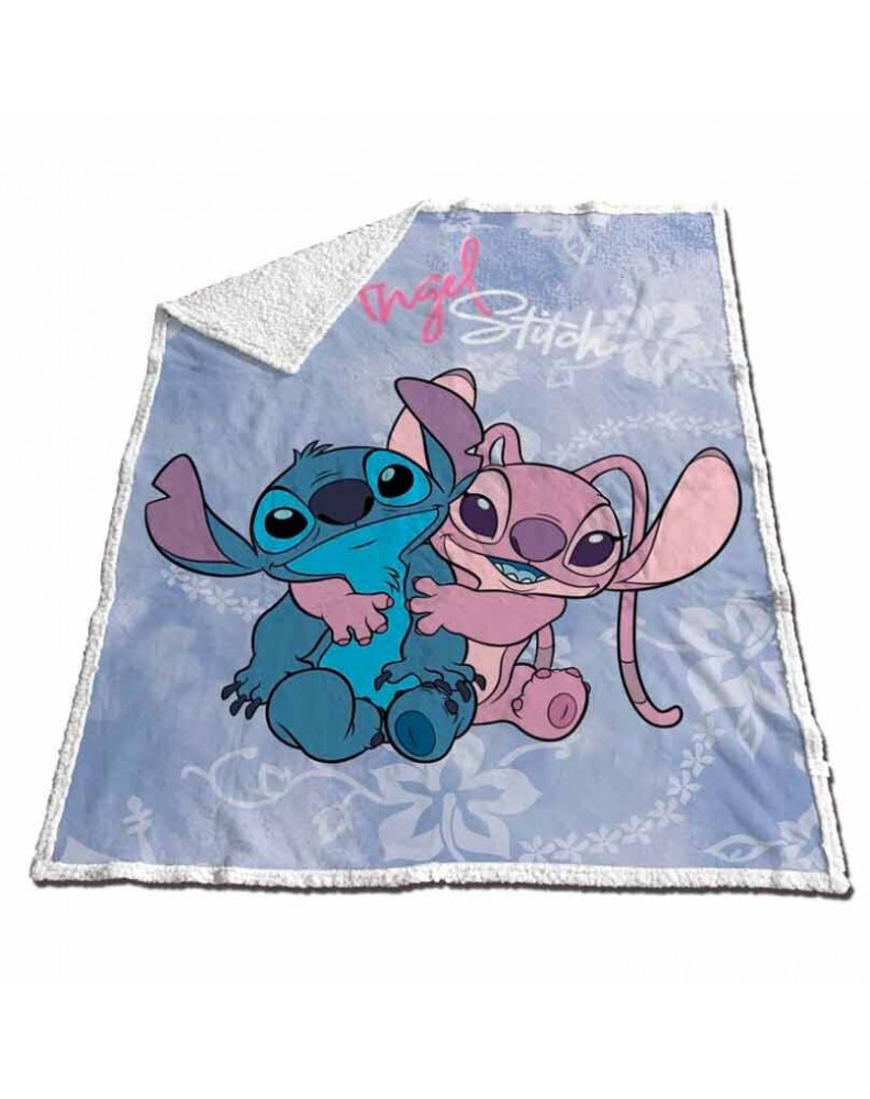 MANTA CORALINA SHERPA ANGEL & STITCH-DISNEY 130X170CM
