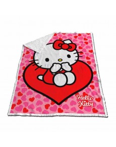 POLAR BLANKET CORALINA SHERPA HELLO KITTY