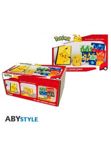 PACK POKEMON-MUG 320ML + POSTCARDS "PIKACHU" + NOTEBOOK A5