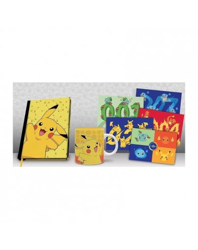 PACK POKEMON-MUG 320ML + POSTCARDS "PIKACHU" + NOTEBOOK A5